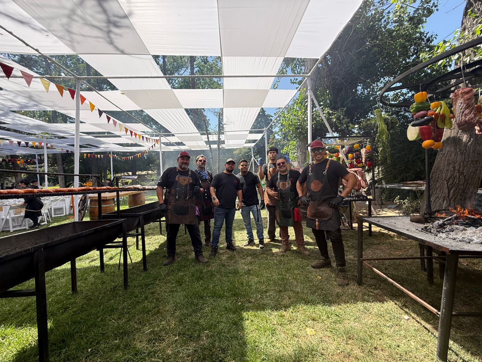 Cortes de carne en la parrilla